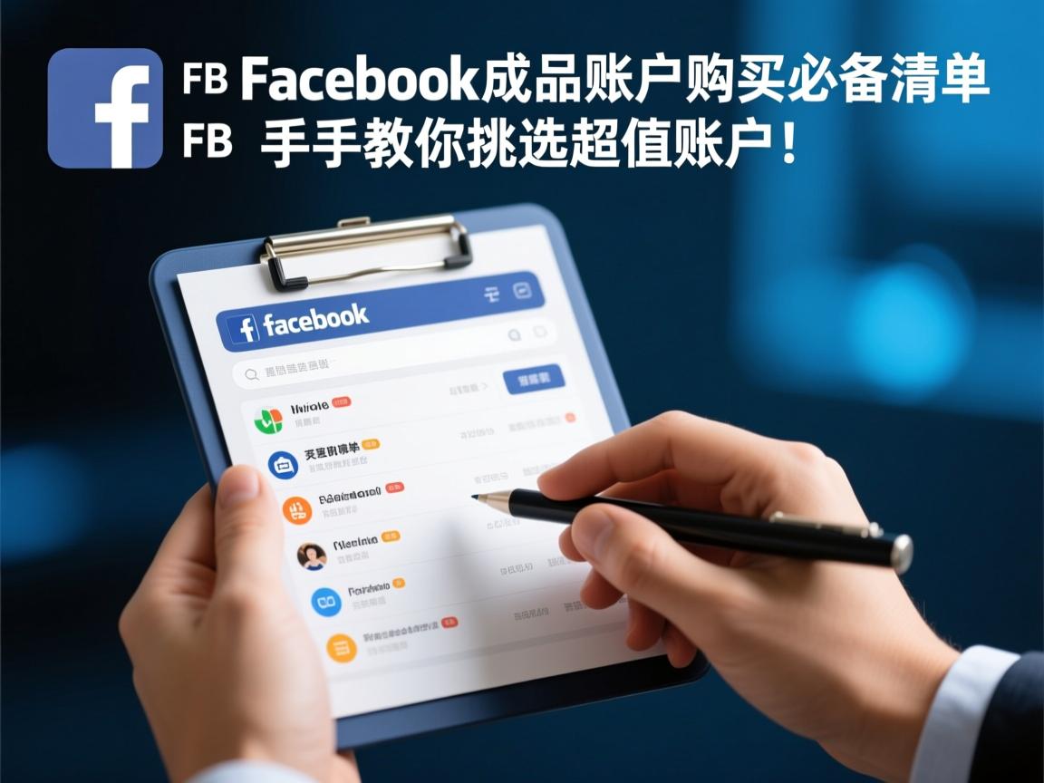 脸书、FB、Facebook成品账户购买必备清单，手把手教你挑选超值账户！