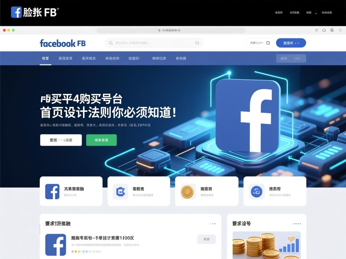 这脸书、FB、Facebook号购买平台首页设计法则，你必须知道！