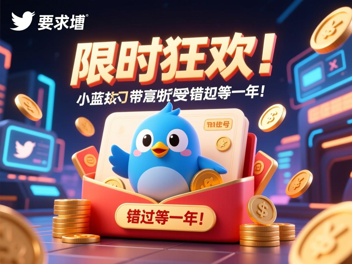 限时狂欢！推特、小蓝鸟、X、 Twitter号购买折扣带你享受超值优惠，错过等一年！