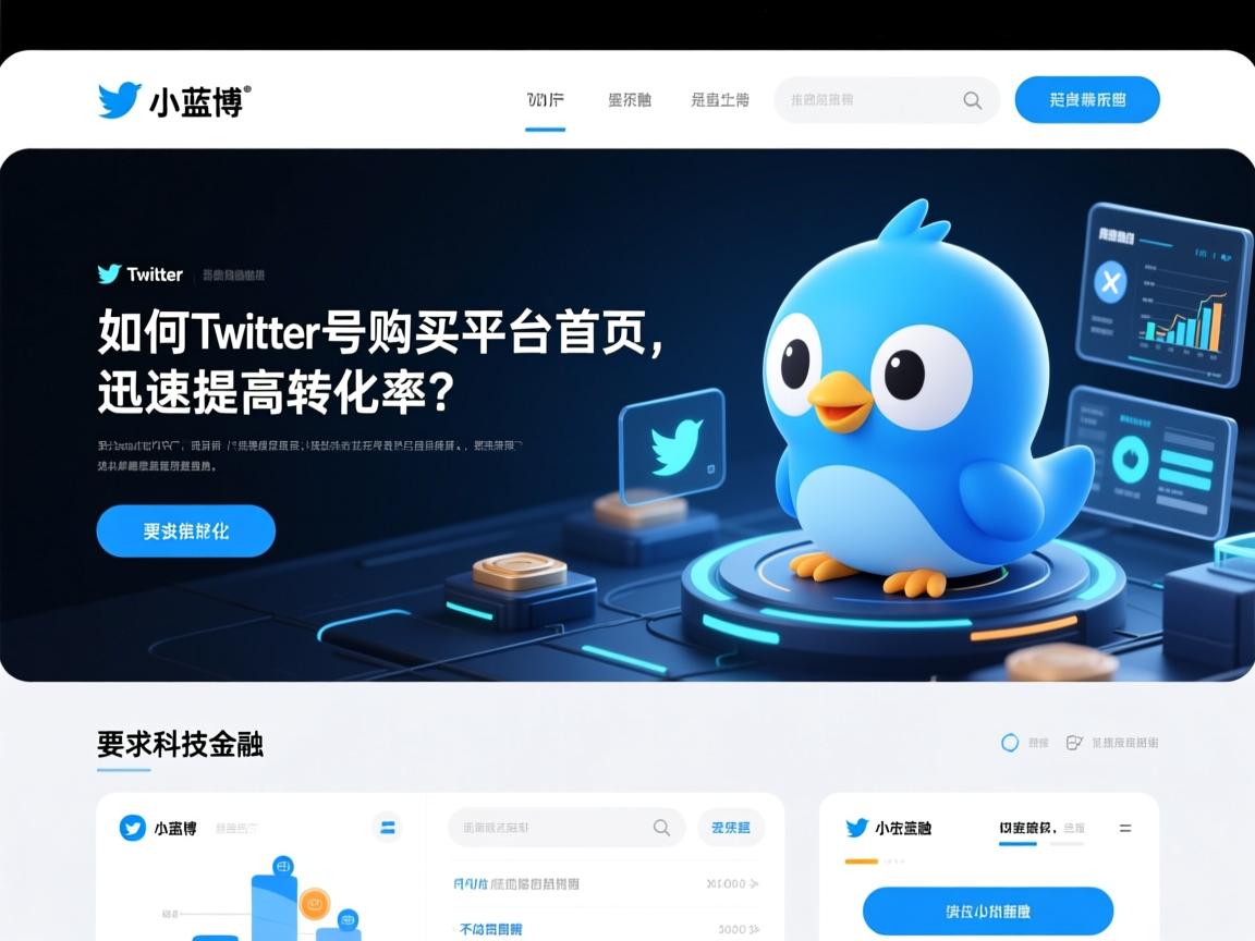 如何通过优化推特、小蓝鸟、X、 Twitter号购买平台首页，迅速提高转化率？