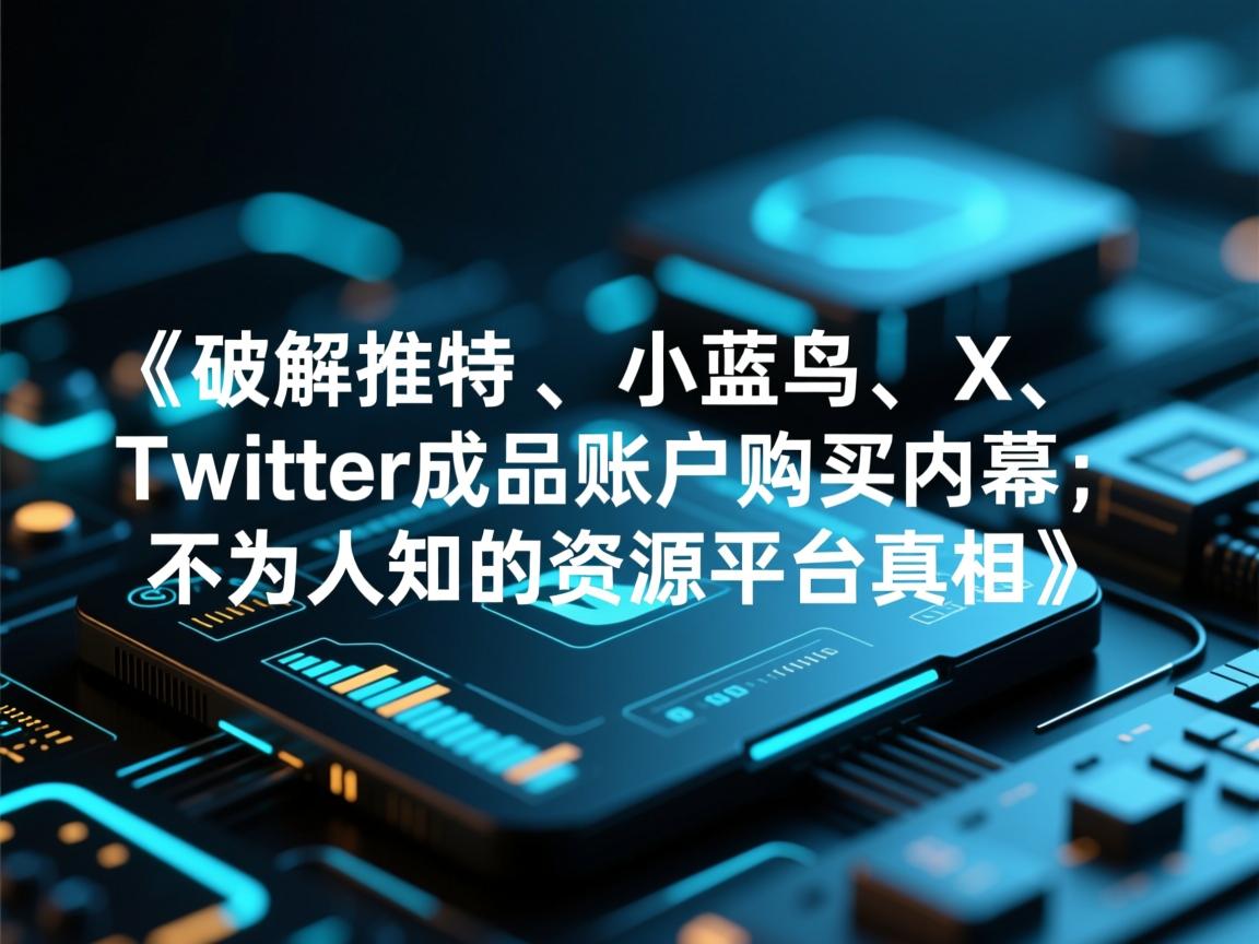 《破解推特、小蓝鸟、X、 Twitter成品账户购买内幕：不为人知的资源平台真相》
