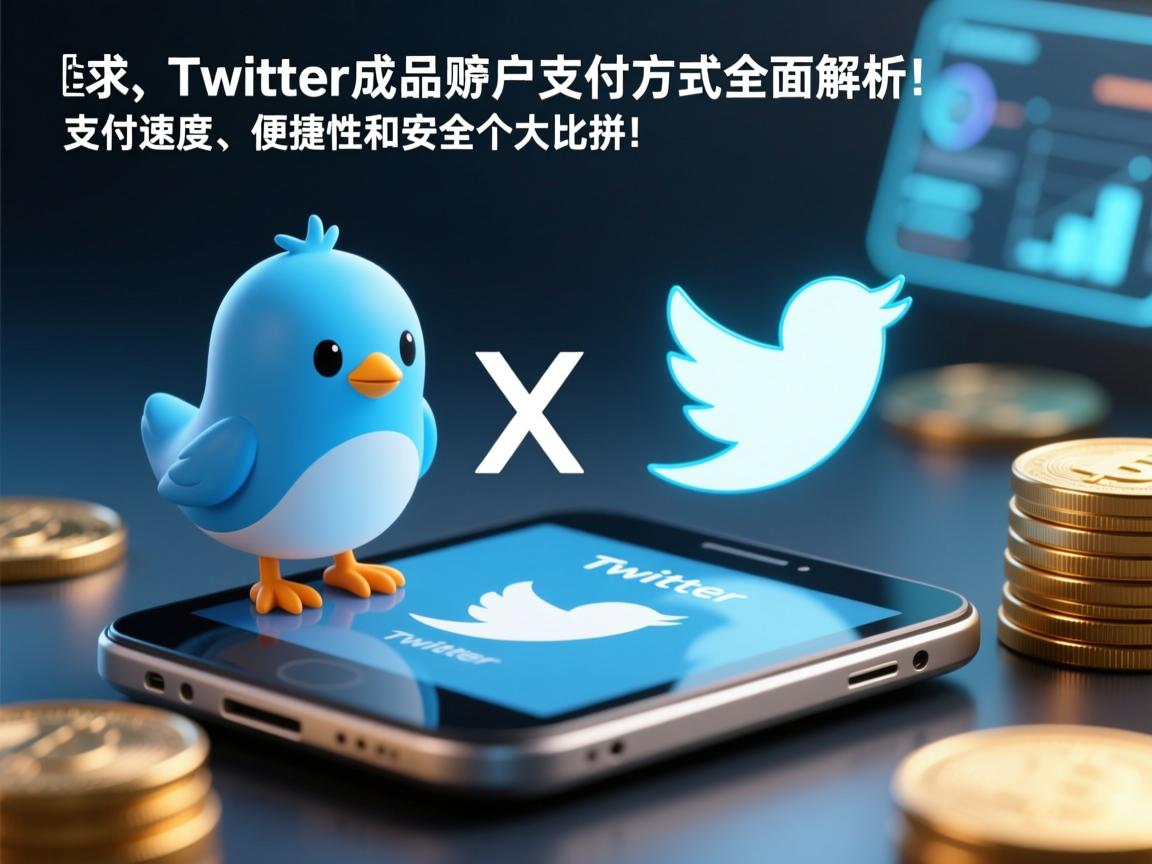推特、小蓝鸟、X、 Twitter成品账户支付方式全面解析：支付速度、便捷性和安全性大比拼！