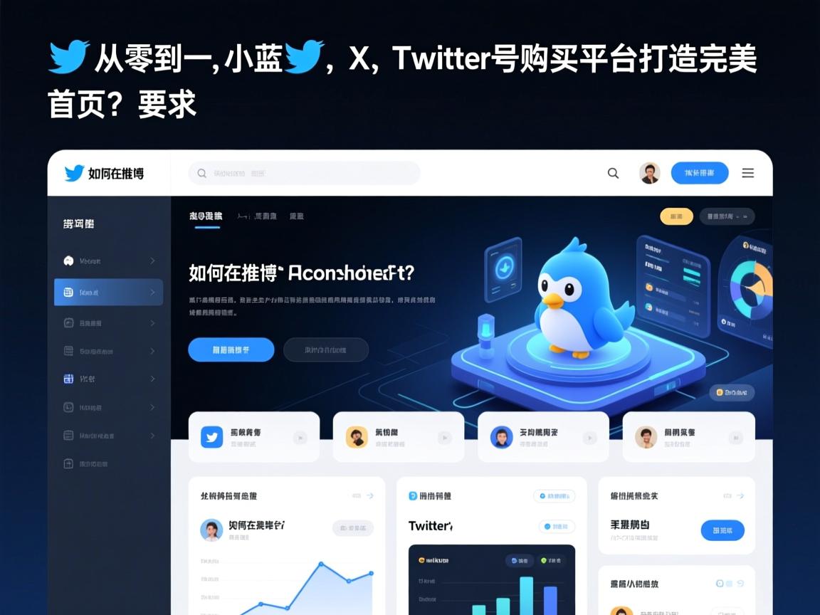 从零到一，如何在推特、小蓝鸟、X、 Twitter号购买平台打造完美首页？