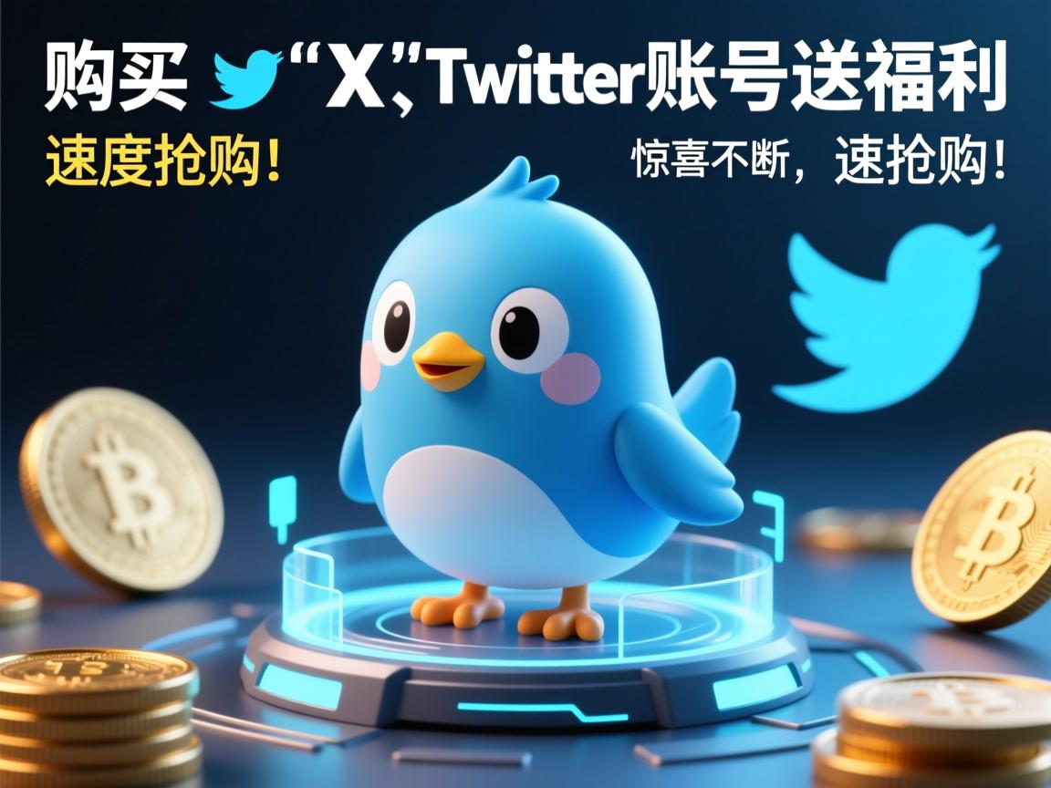 购买推特、小蓝鸟、X、 Twitter账号送福利，惊喜不断，速度抢购！