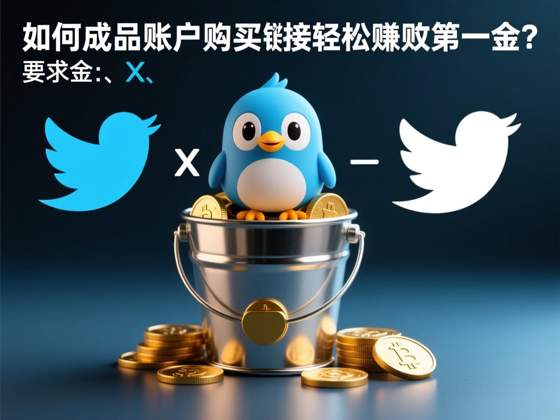 如何通过推特、小蓝鸟、X、 Twitter成品账户购买链接轻松赚取第一桶金？