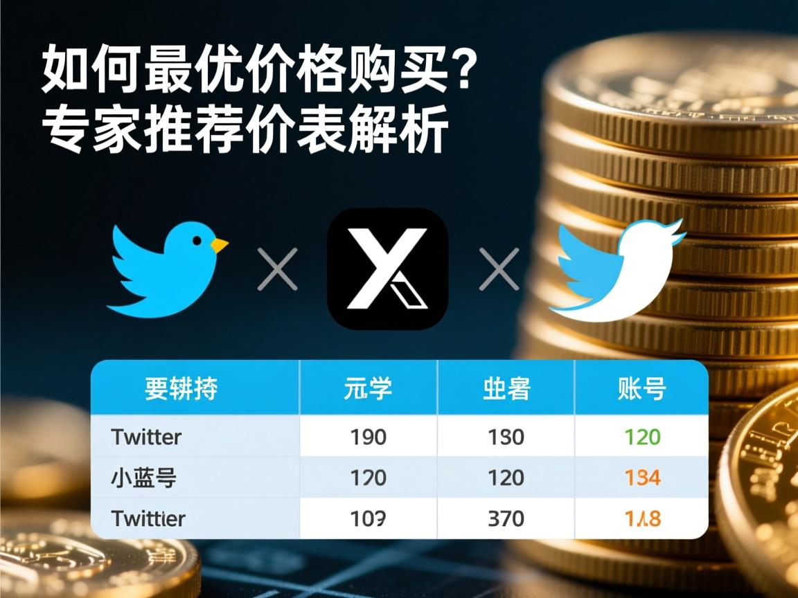 如何以最优价格购买 推特、小蓝鸟、X、 Twitter账号?专家推荐价格表解析
