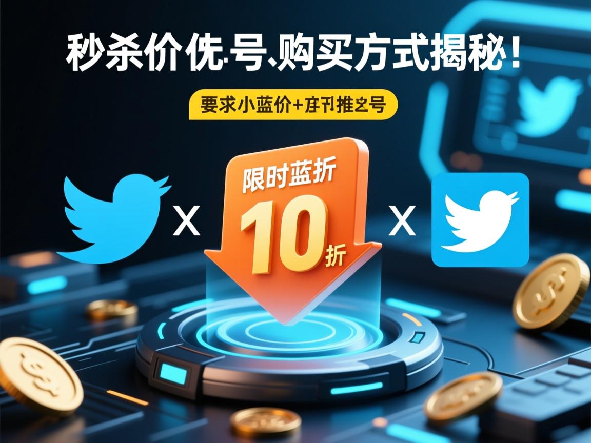 秒杀价格，限时折扣：推特、小蓝鸟、X、 Twitter账号购买方式揭秘！