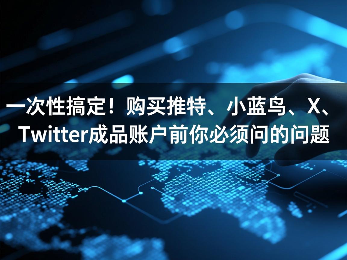 “一次性搞定！购买推特、小蓝鸟、X、 Twitter成品账户前你必须问的问题”