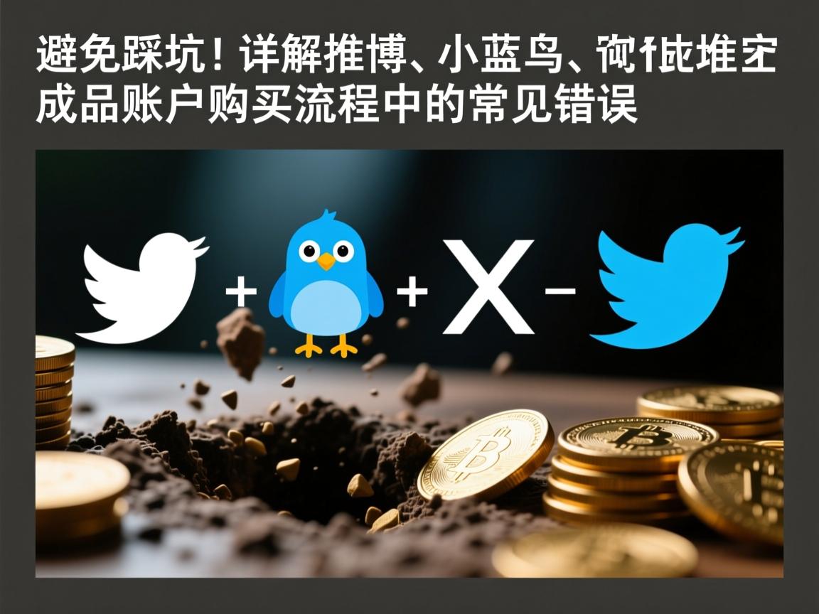 避免踩坑!详解推特、小蓝鸟、X、 Twitter成品账户购买流程中的常见错误