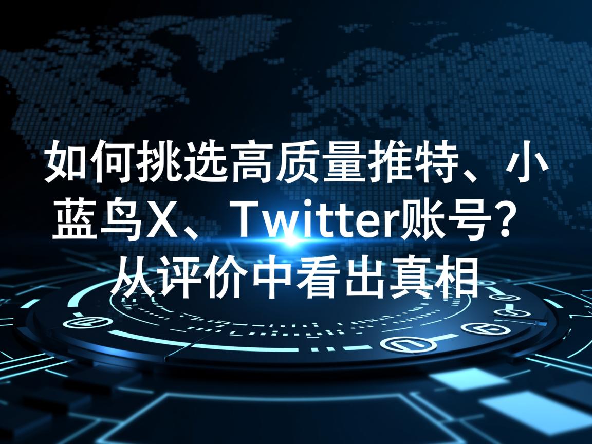 “如何挑选高质量推特、小蓝鸟、X、 Twitter账号？从评价中看出真相”