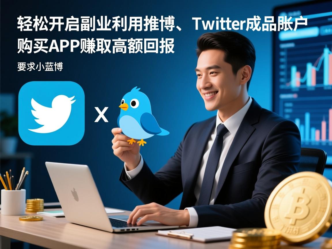 轻松开启副业，利用推特、小蓝鸟、X、 Twitter成品账户购买APP赚取高额回报