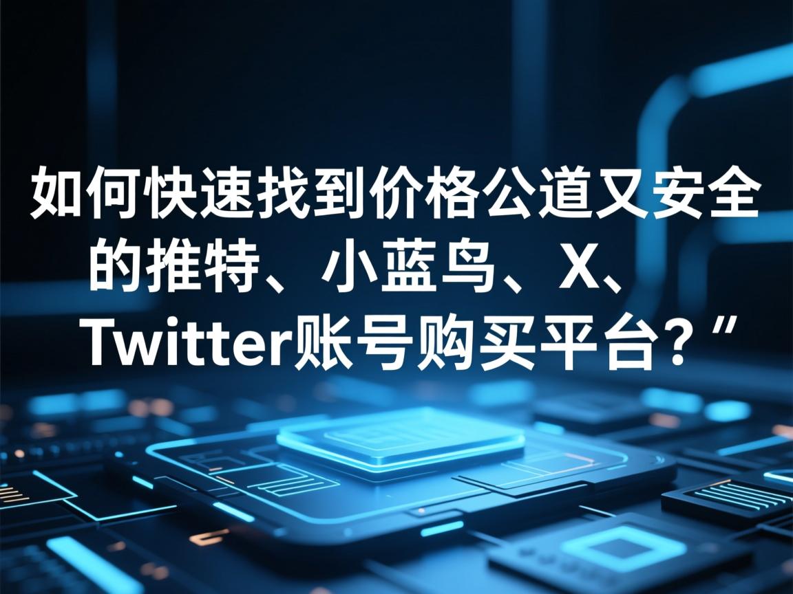 “如何快速找到价格公道又安全的推特、小蓝鸟、X、 Twitter账号购买平台?”