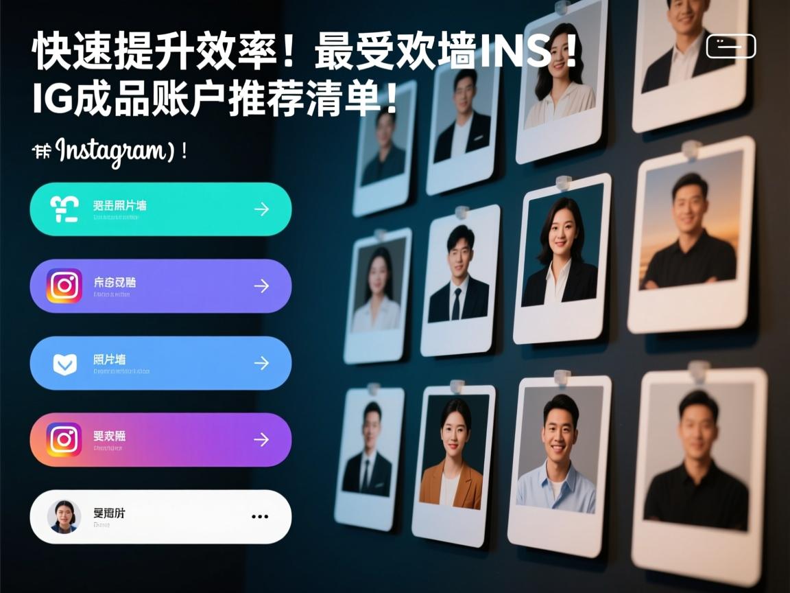快速提升效率！最受欢迎的INS、照片墙、‎Instagram、IG成品账户推荐清单