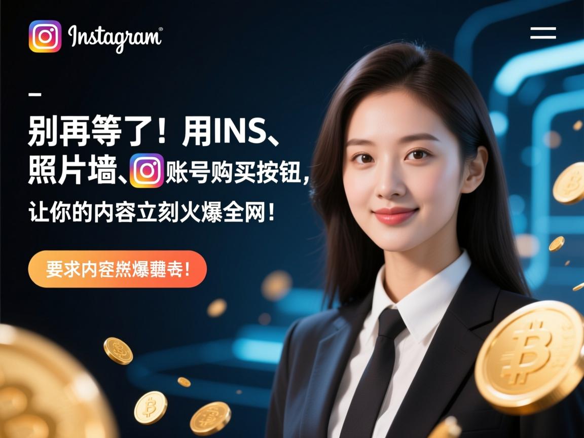 “别再等了！用INS、照片墙、‎Instagram、IG账号购买按钮，让你的内容立刻火爆全网！”