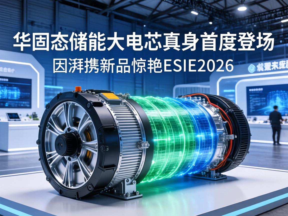 半固态储能大电芯真身首度登场，因湃携新品惊艳ESIE2026